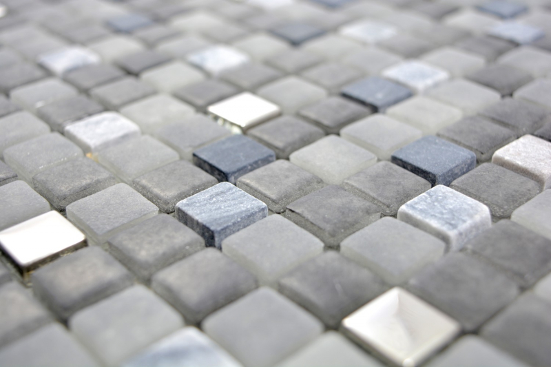 Piastrella di mosaico dipinta a mano pietra traslucida nera NERO BAD WC cucina MOS91-0334_m