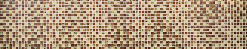 Piastrella di mosaico dipinta a mano Rivestimento traslucido beige rosso Mosaico di vetro Cristallo di resina Ottica beige rosso MOS83-CMCB25_m