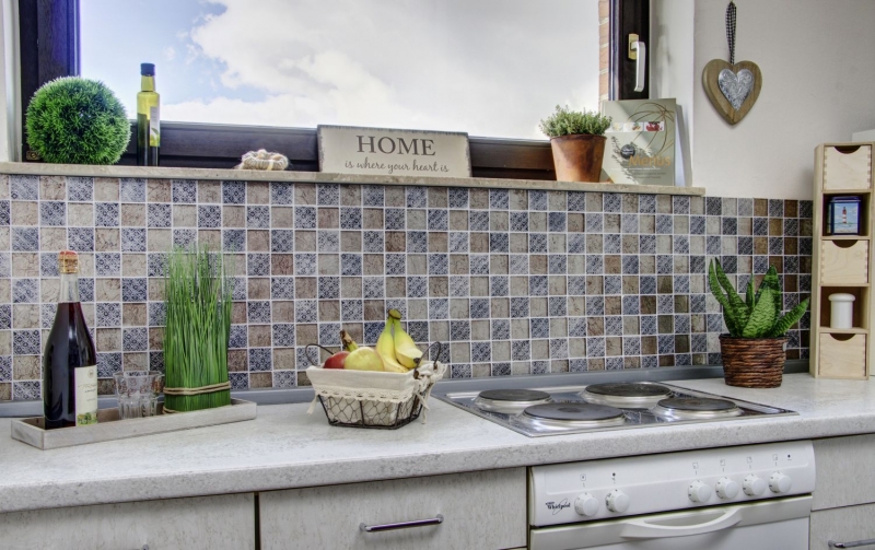 Piastrella di vetro a mosaico champagne nero aspetto resina backsplash cucina doccia parete MOS78B-0702