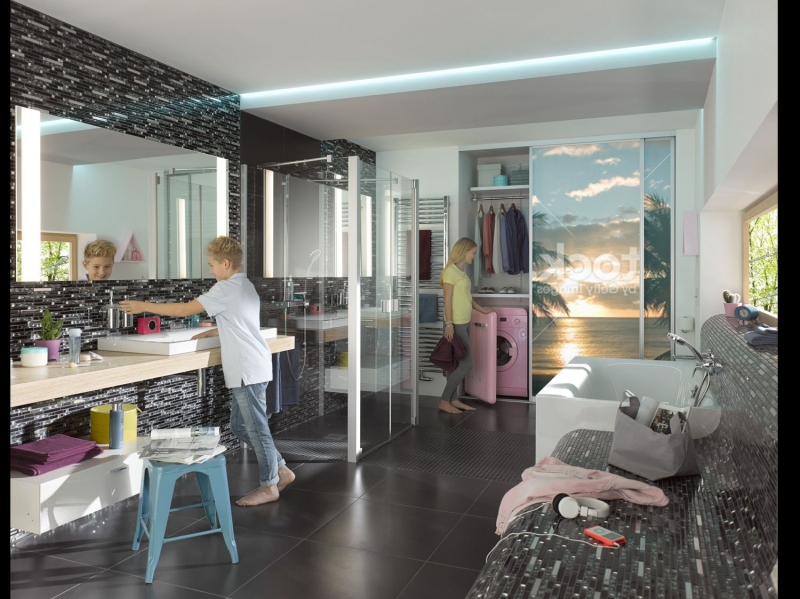 Aste per mosaico di vetro tessere per mosaico in acciaio inox nero argento MOS86-0302