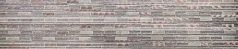 Campione a mano di mosaico Piastrella specchio traslucido alluminio beige rame mosaico di vetro composito Pietra di cristallo alluminio beige rame MOS49-GV74_m