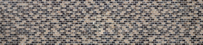 Piastrella di mosaico decorata a mano Backsplash traslucido beige scuro Brick Mosaico di vetro Crystal stone emperador dark MOS87-B1155_m