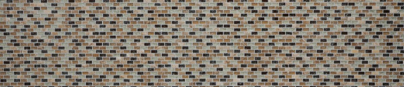 Piastrella di mosaico decorata a mano Backsplash di piastrelle beige chiaro traslucido Brick Mosaico di vetro Pietra di cristallo emperador light MOS87-B1153_m