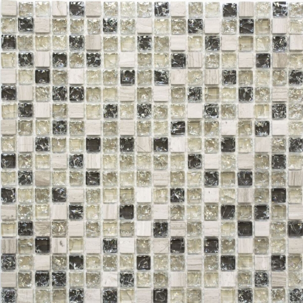 Mosaico dipinto a mano Piastrella traslucida grigio-verde Mosaico di vetro Pietra di cristallo grigio-verde MOS92-1052_m