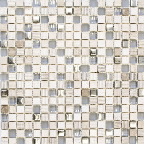 Piastrella di mosaico dipinta a mano Backsplash di piastrelle Traslucido grigio chiaro argento Mosaico di vetro Pietra di cristallo EP grigio chiaro argento MOS92-HQ10_m