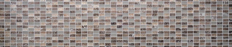 Piastrella di mosaico decorata a mano Backsplash di piastrelle Marrone traslucido Rettangolo Mosaico di vetro Pietra di cristallo Marrone retrò MOS83-CRS6_m