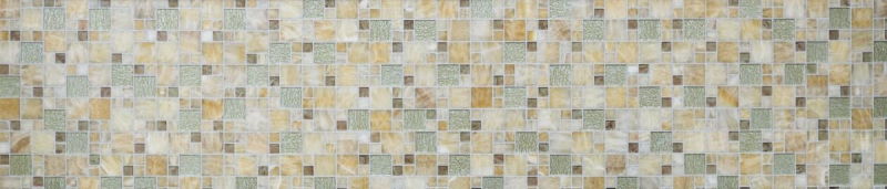 Piastrella di mosaico per cucina traslucida ambra oro combinazione di vetro mosaico cristallo pietra onice eleganza oro MOS88-MC649_f