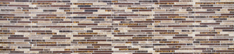 Piastrella di mosaico campione dipinta a mano Rivestimento traslucido beige marrone Mosaico di vetro composito Cristallo di marmo beige marrone MOS86-1302_m