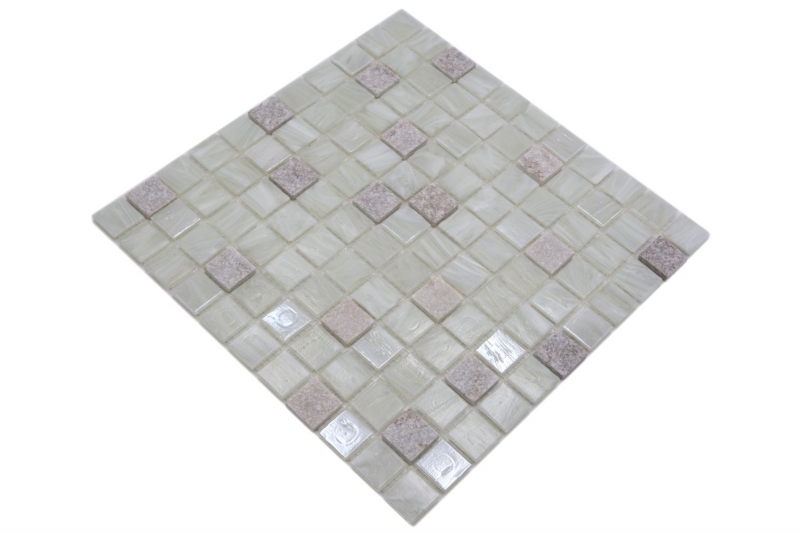 Pietra naturale vetro mosaico tessere di mosaico crema bianco vecchio bianco chiaro beige cucina splashback piastrelle splashback muro cucina - MOS94-2503
