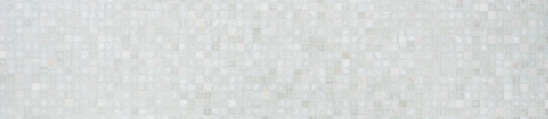Piastrella di mosaico dipinta a mano Backsplash di piastrelle Bianco traslucido Mosaico di vetro Pietra di cristallo Bianco crema MOS94-2503_m