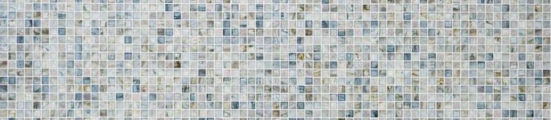 Piastrella di mosaico dipinta a mano Backsplash di piastrelle Grigio chiaro traslucido Mosaico di vetro Pietra di cristallo Crema grigio chiaro MOS94-2505_m