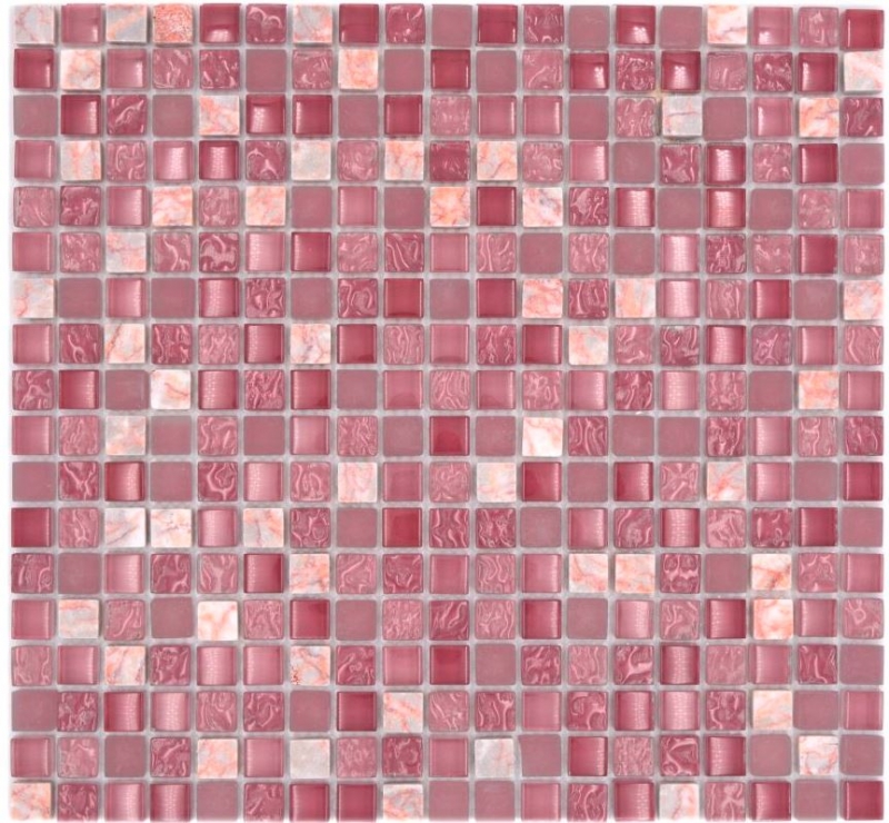 Mosaico di vetro pietra naturale mosaico piastrelle marmo rosa rosa BAGNO cucina WALL backsplash piastrelle - MOS92-1002