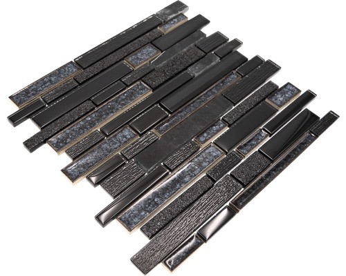 Mosaico di vetro pietra naturale aste mosaico ceramica marmo nero blu nero grafite piastrelle backsplash muro WC - MOS87SO-0329