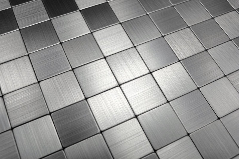 piastrelle di mosaico autoadesive ALU argento metallo backsplash cucina backsplash MOS200-22M25