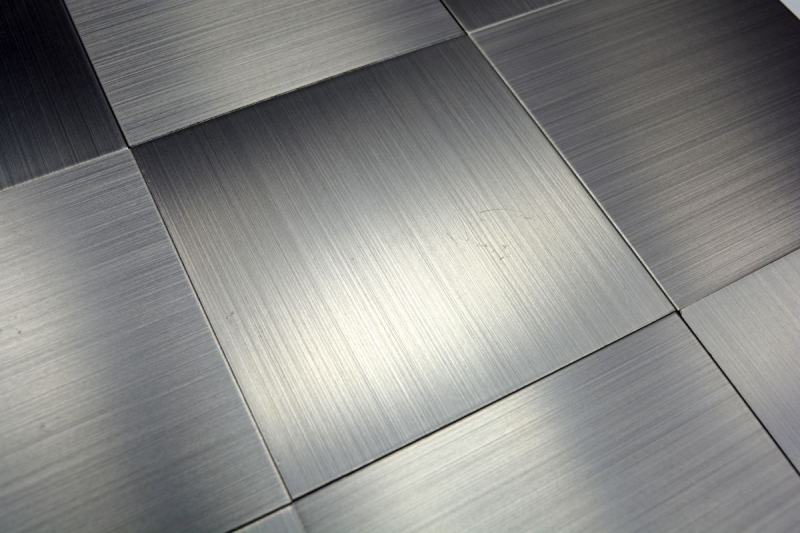 piastrelle di mosaico autoadesive ALU argento metallo backsplash cucina backsplash MOS200-22M100