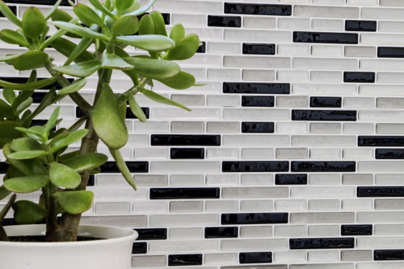 pellicola adesiva autoadesiva a mosaico in vinile bianco argento antracite backsplash cucina