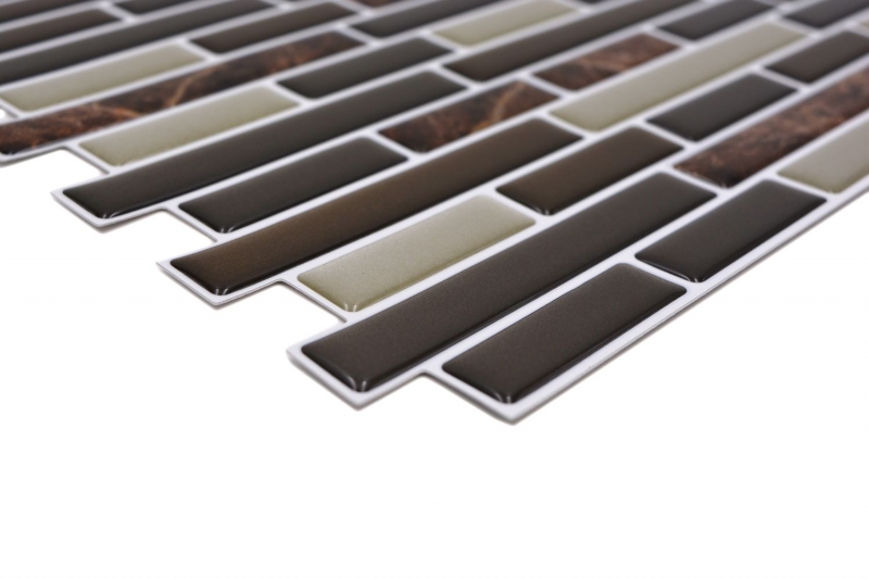 pellicola adesiva in vinile autoadesiva a mosaico beige marrone emperador backsplash di piastrelle cucina