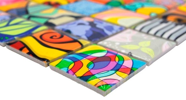 Piastrelle di ceramica a mosaico Piastrelle di mosaico colorate in stile retrò POP UP ART design Rivestimento di pareti Piastrelle backsplash