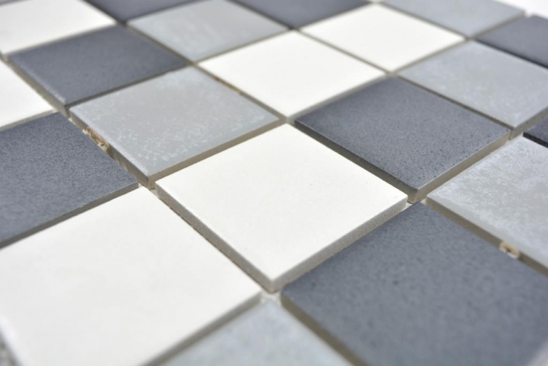 Campione a mano in ceramica mosaico backsplash bianco antico grigio antracite piastrelle da parete cucina bagno piastrelle MOS14-0123_m