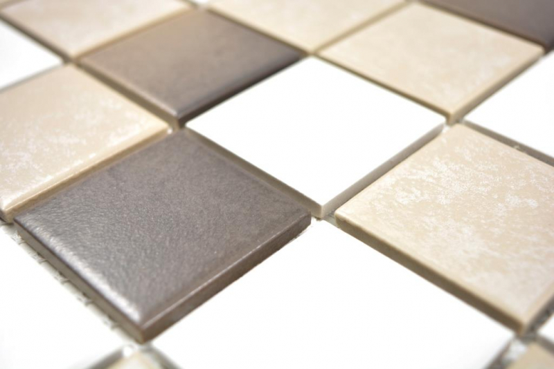 Mosaico bianco antico beige marrone piastrelle da parete cucina piastrelle backsplash MOS14-1213_f
