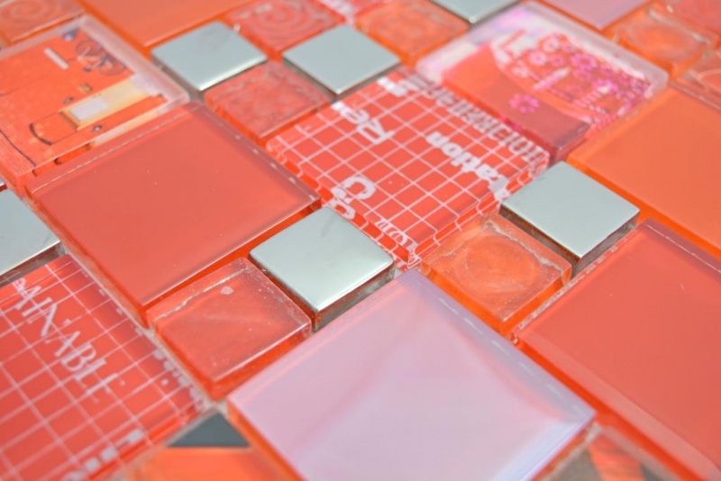 Trasparente cristallo mosaico vetro mosaico argento rosso muro piastrelle backsplash cucina doccia bagno_f | 10 mosaico tappetini