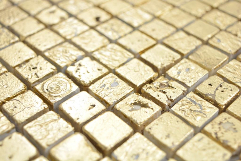 Mosaico pietra resina oro piastrelle parete backsplash cucina bagno MOS88-0707_f