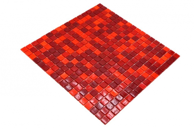 Mosaico di vetro piastrelle arancio rosso parete backsplash cucina splashback 58-0009