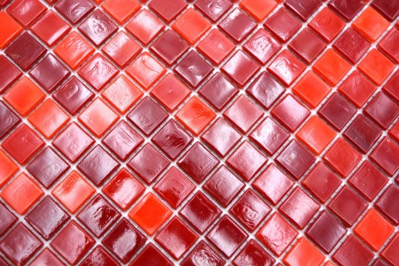 Mosaico di vetro piastrelle arancio rosso parete backsplash cucina splashback 58-0009