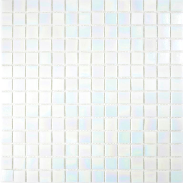 Mosaico di vetro piastrelle di mosaico bianco madreperla arcobaleno iridium backsplash cucina bagno MOS240-WA02-N