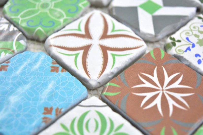 Mano modello trasparente vetro cristallo Mosaico Retro muro piastrelle Backsplash cucina bagno MOS160-0909_m
