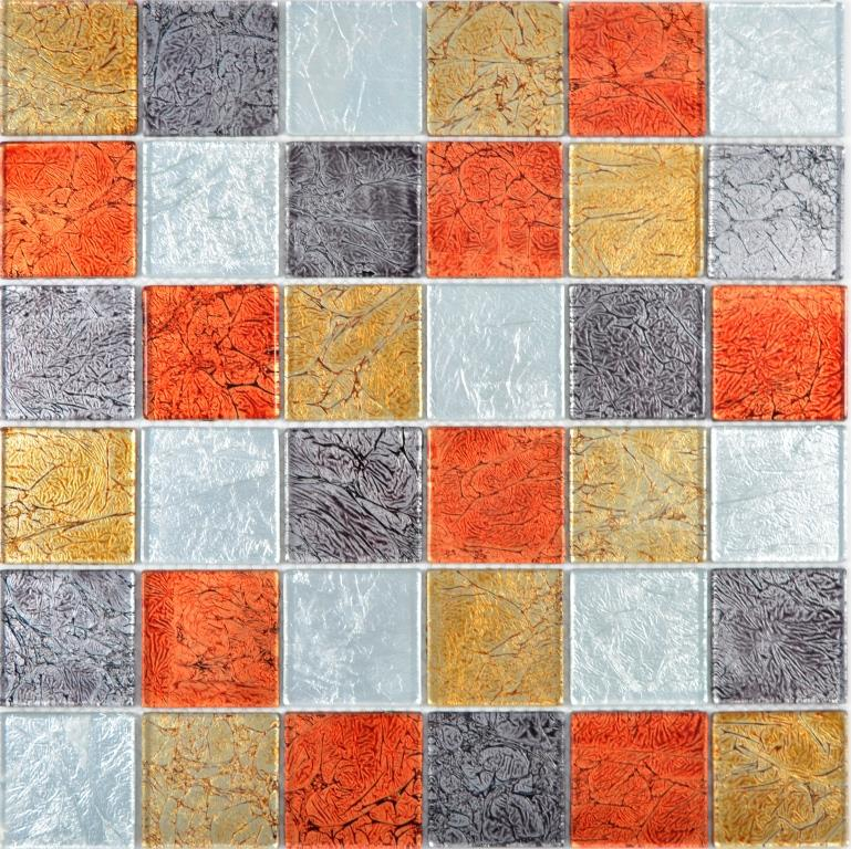 Mano modello trasparente cristallo vetro mosaico oro argento nero rosso struttura muro piastrelle backsplash cucina bagno MOS73-71739_m