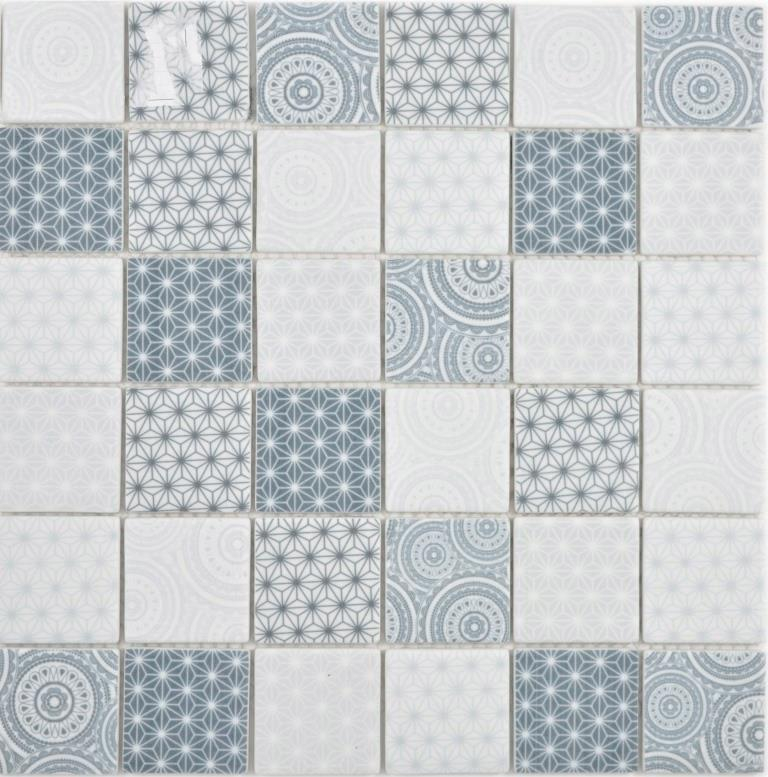 Campione a mano Mosaico in vetro ECO blu piastrella da parete cucina bagno piastrella di mosaico piastrella da parete cucina bagno MOS16-0104_m