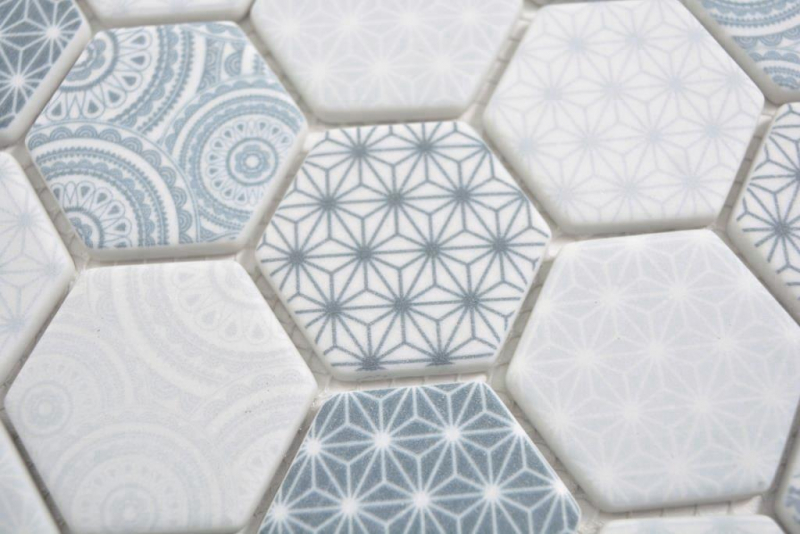 Mosaico di vetro Esagono ECO blu mosaico piastrelle muro backsplash cucina bagno_f | 10 mosaico tappetini