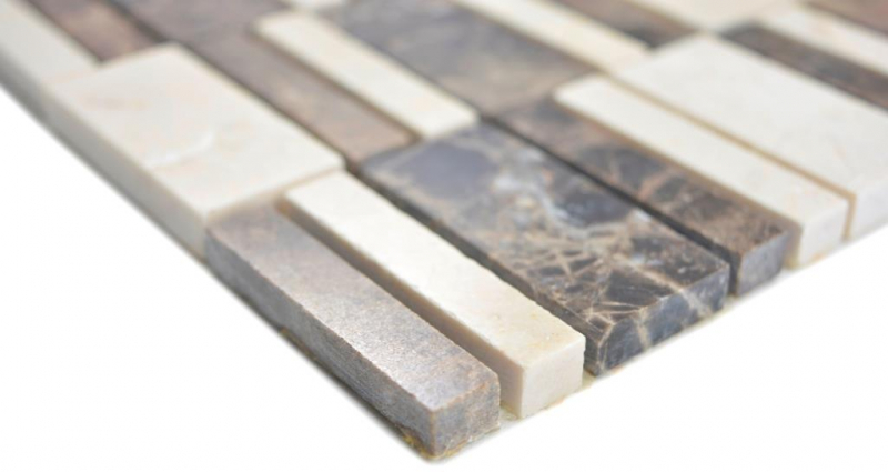 Mosaico di marmo dipinto a mano pietra emperador dark cremarfil mosaico piastrelle muro backsplash cucina bagno MOS88-1201_m