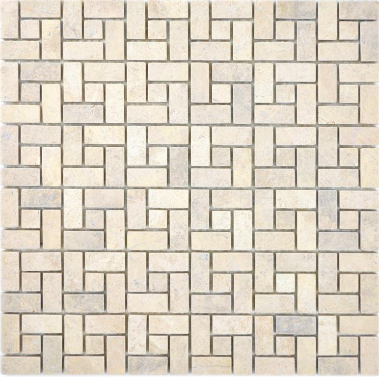 Mosaico di marmo pietra cioccolato Mosaico di marmo pietra pantera grigio lucido MOS88-B23_f
