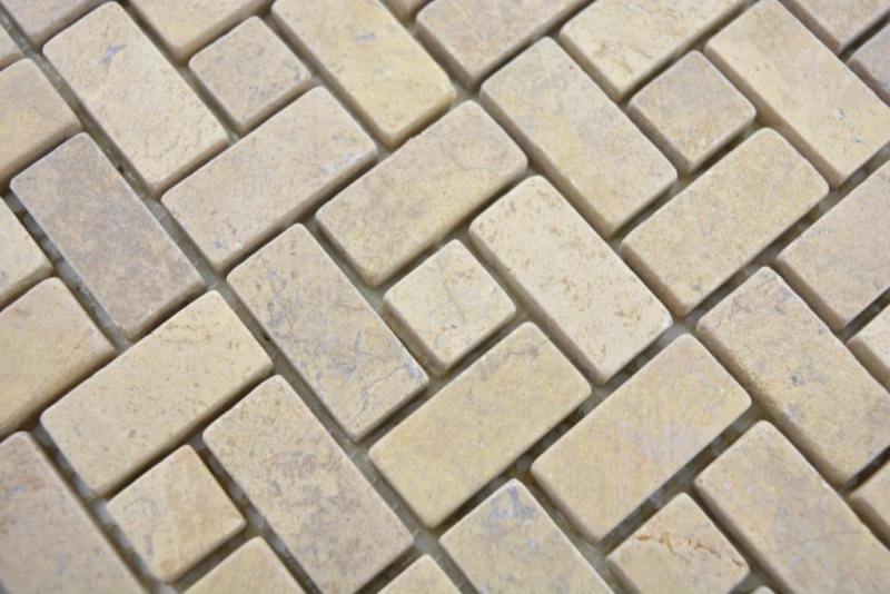 Mosaico di marmo pietra cioccolato Mosaico di marmo pietra pantera grigio lucido MOS88-B23_f