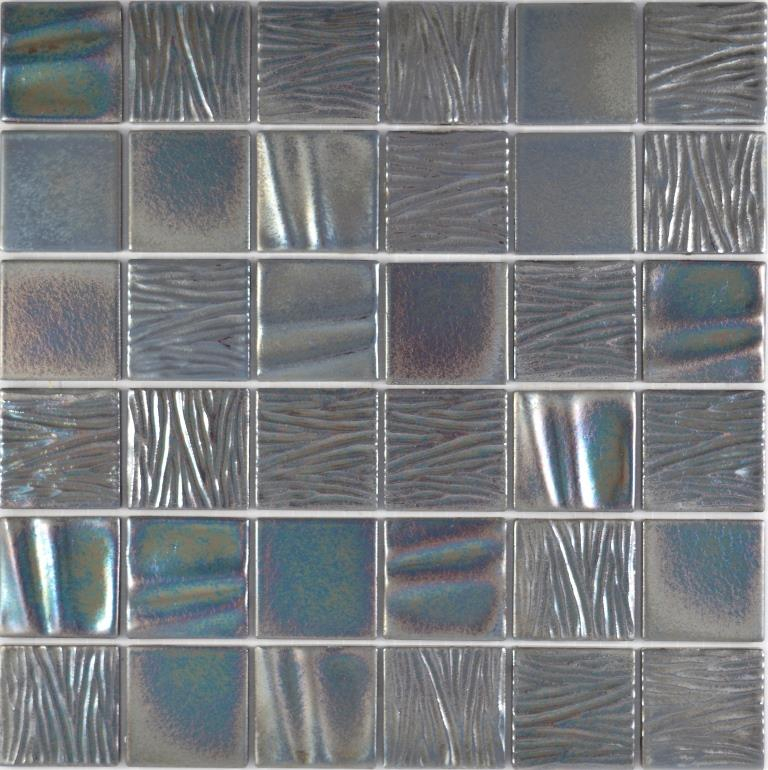 Mosaico ceramico dipinto a mano Kanaan nero mosaico piastrelle muro backsplash cucina bagno MOS14-0003_m