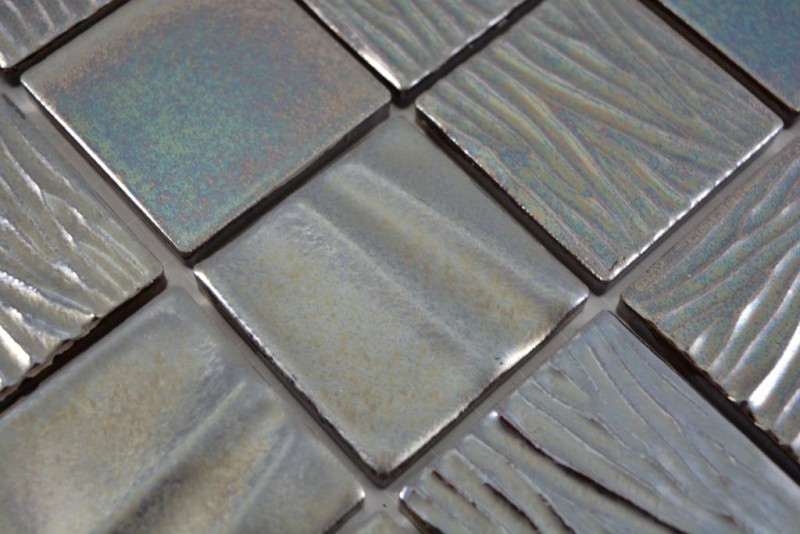 Piastrella di ceramica a mosaico nero iridium antracite Piastrella di ceramica da parete specchio cucina bagno MOS14-0003