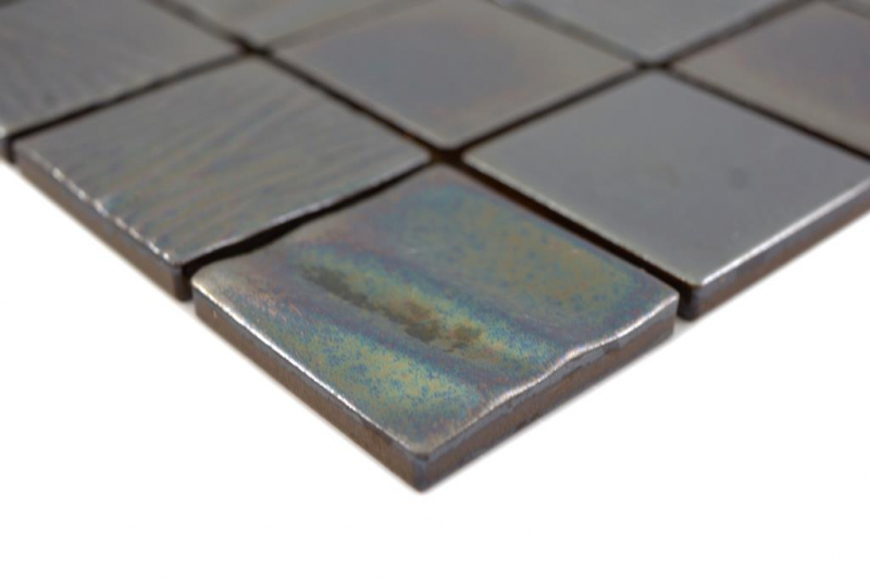 Mosaico ceramico dipinto a mano Kanaan nero mosaico piastrelle muro backsplash cucina bagno MOS14-0003_m