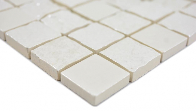 Mosaico ceramico dipinto a mano Baku bianco piastrelle di mosaico muro backsplash cucina bagno MOS14-0001_m