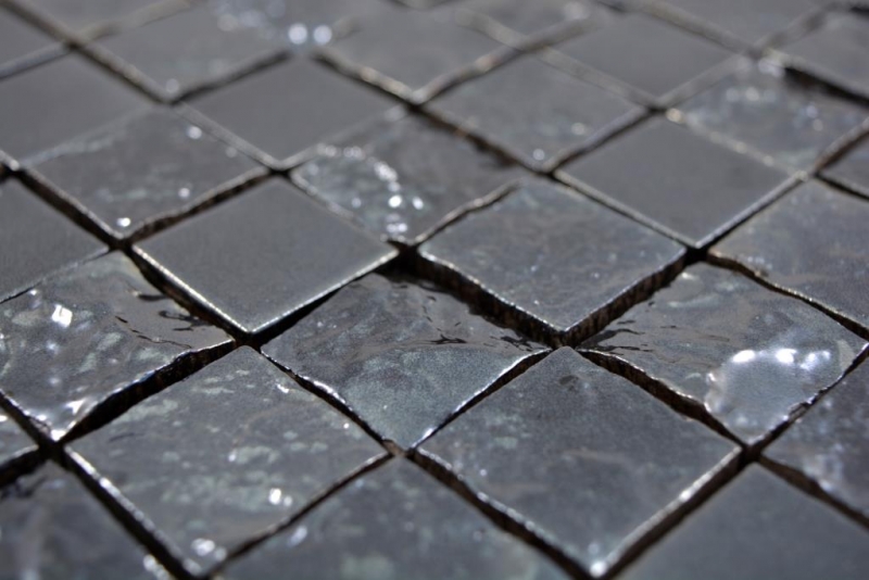 Piastrella di ceramica a mosaico esclusiva del Giappone grafite nero parete backsplash cucina bagno WC - MOS18-0303