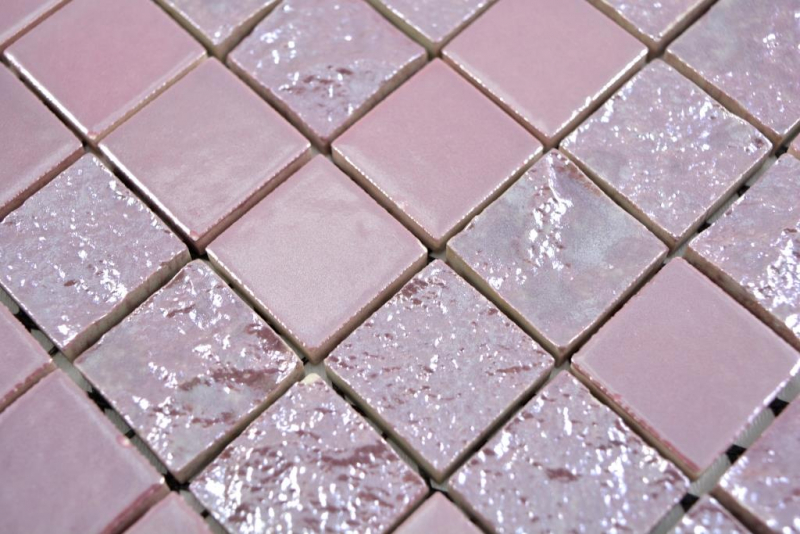 Mosaico ceramico dipinto a mano Baku rosa mosaico piastrelle muro piastrelle backsplash cucina bagno MOS18-1111_m