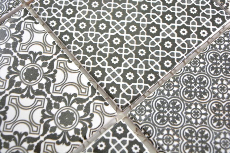 Mano modello ceramica mosaico nero mosaico piastrelle muro backsplash cucina bagno MOS22B-0303_m