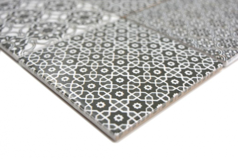 Mano modello ceramica mosaico nero mosaico piastrelle muro backsplash cucina bagno MOS22B-0303_m
