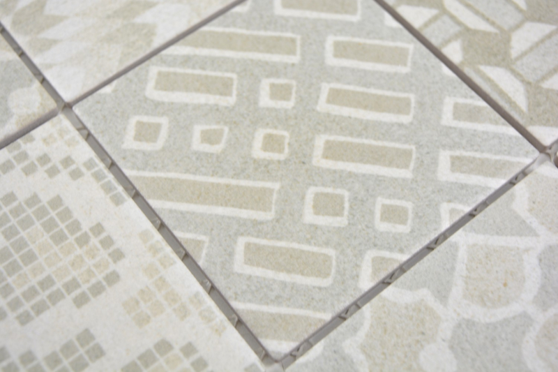 Mosaico ceramico dipinto a mano picolo BIANCO piastrella mosaico muro backsplash cucina bagno MOS22B-B01_m