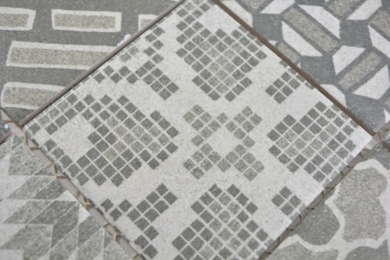 Mosaico ceramico dipinto a mano picolo GRIGIO mosaico piastrelle muro backsplash cucina bagno MOS22B-G02_m