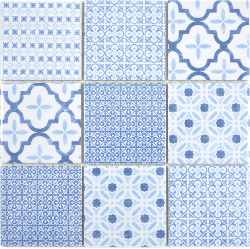 Mosaico ceramico dipinto a mano Mosaico blu COOL piastrelle muro backsplash cucina bagno MOS22B-CB04_m
