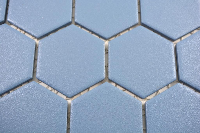 Mano modello mosaico ceramico esagono blu-verde R10B piatto doccia pavimento piastrelle mosaico piastrelle cucina bagno pavimento MOS11H-0451-R10_m