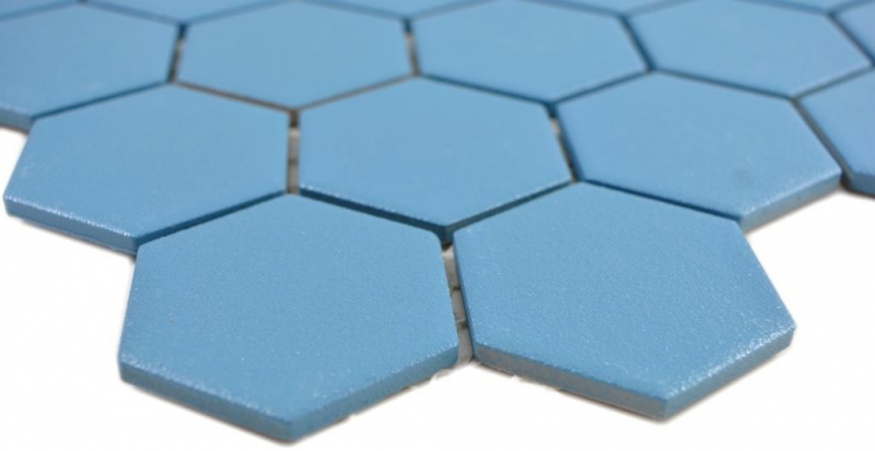 Mano modello mosaico ceramico esagono blu-verde R10B piatto doccia pavimento piastrelle mosaico piastrelle cucina bagno pavimento MOS11H-0451-R10_m