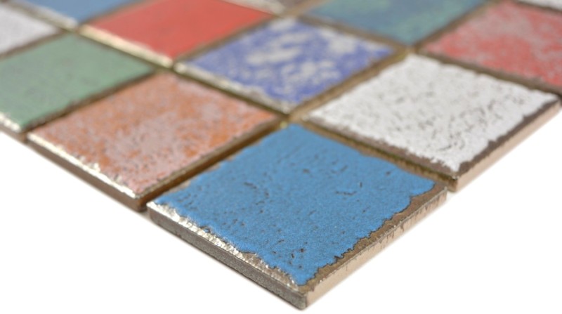 Piastrella di ceramica a mosaico colorata vintage retro used look mosaico piastrelle parete backsplash cucina - MOS24-1234